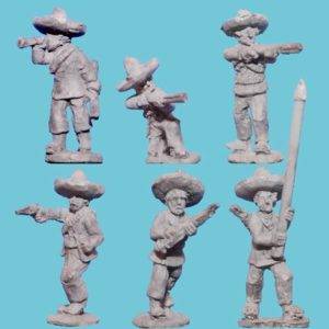 Mexican Irregular Cavalry Dismounted with Command